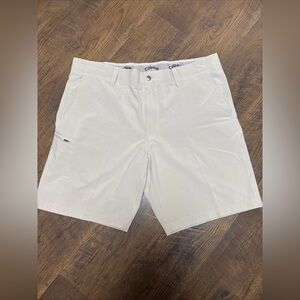 Callaway Mens Stretch  Golf Shorts Active Waistband, Tan, Size 38x10